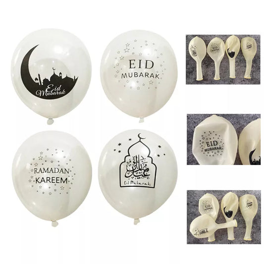 10pcs Transparent EID MUBARAK Decor Balloons Ramadan