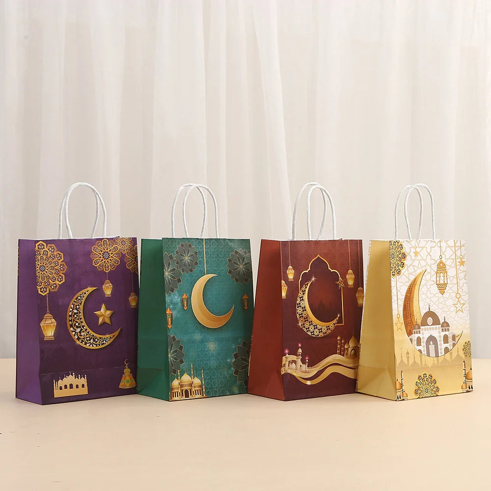 4/8Pcs Eid Mubarak Gift Bags