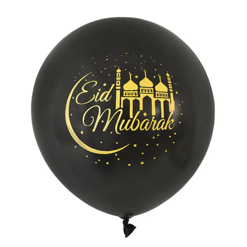 10Pcs Eid Mubarak Latex Balloon Ramadan Kareem Decoration Air