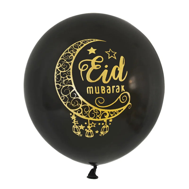 10Pcs Eid Mubarak Latex Balloon Ramadan Kareem Decoration Air