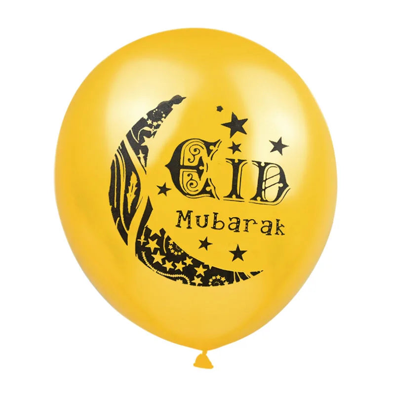 10Pcs Eid Mubarak Latex Balloon Ramadan Kareem Decoration Air