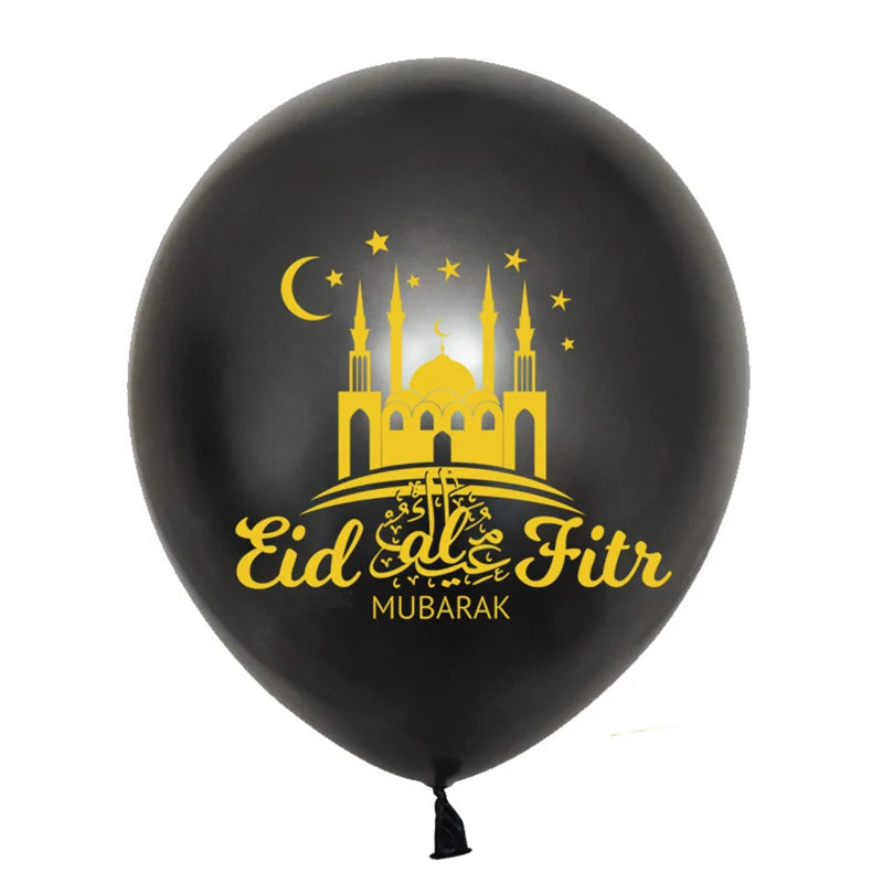 10Pcs Eid Mubarak Latex Balloon Ramadan Kareem Decoration Air