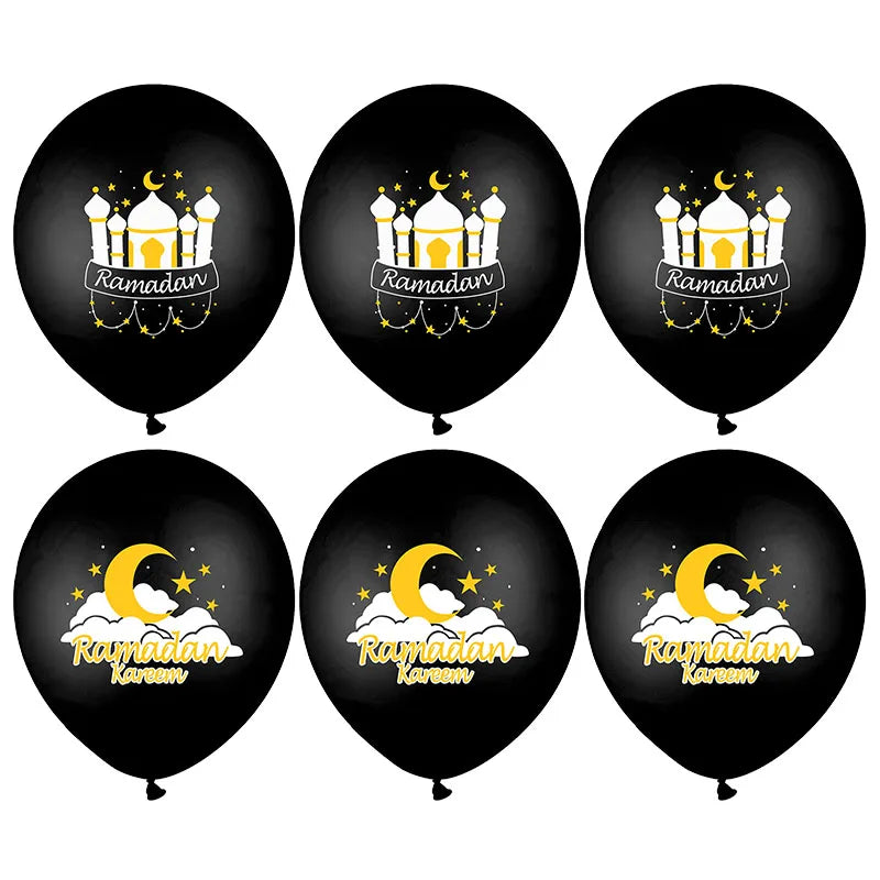 10Pcs Eid Mubarak Latex Balloon Ramadan Kareem Decoration Air