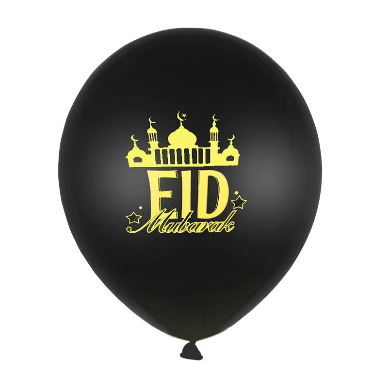 10Pcs Eid Mubarak Latex Balloon Ramadan Kareem Decoration Air