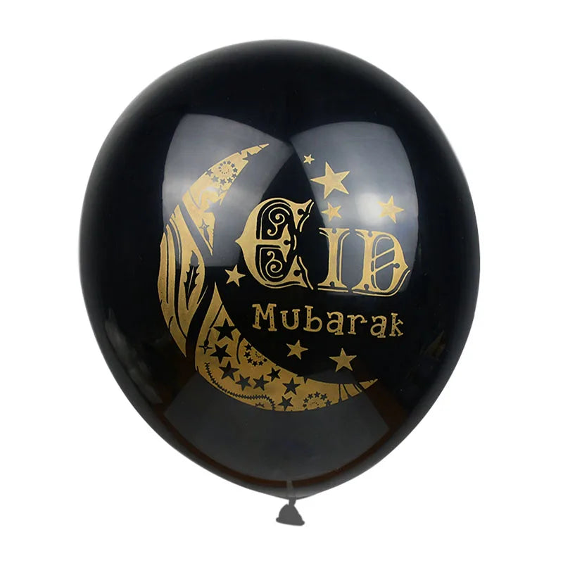 10Pcs Eid Mubarak Latex Balloon Ramadan Kareem Decoration Air